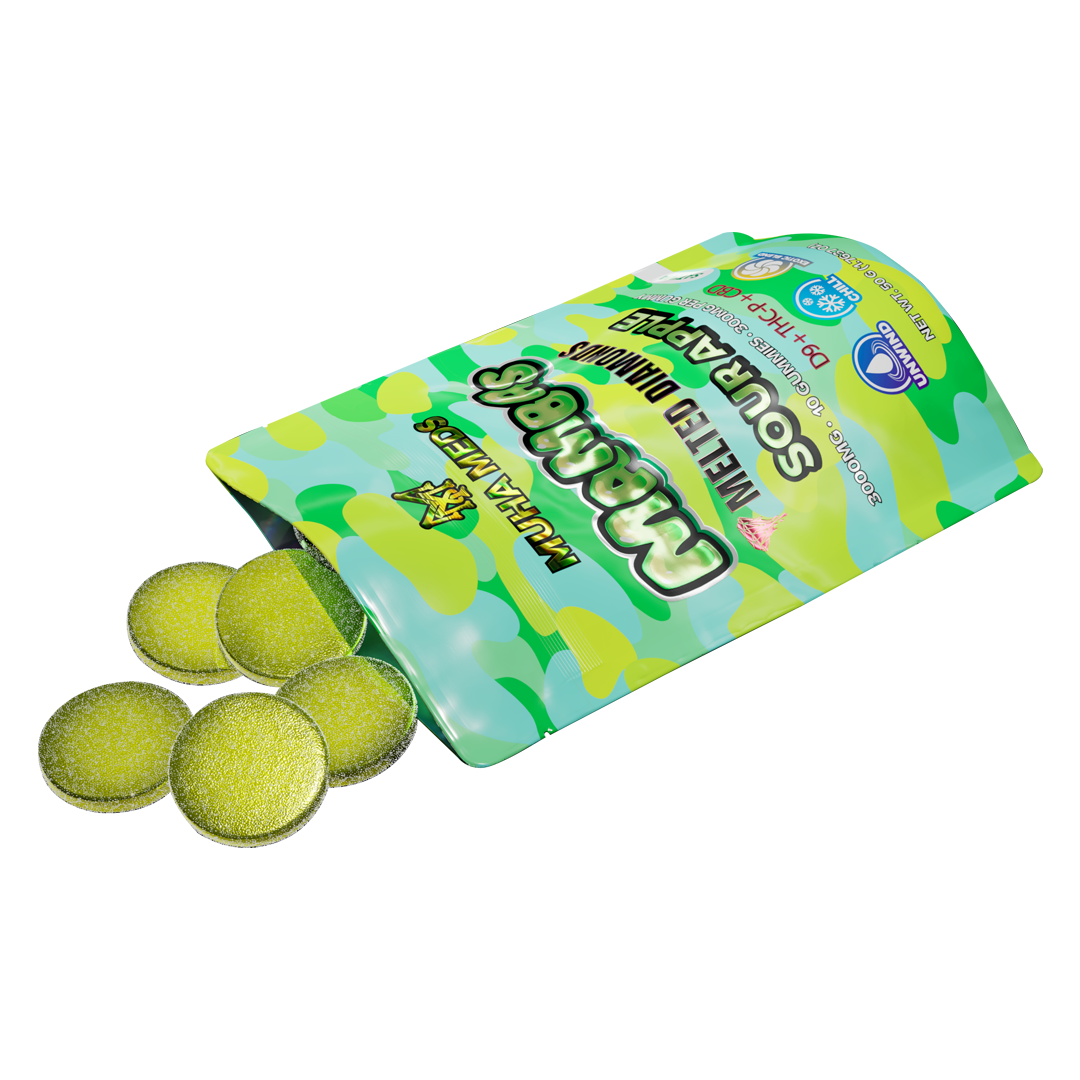 Sour Apple Melted Diamonds Gummies - Image 2